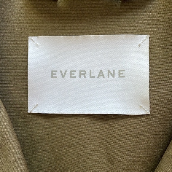 EVERLANE Khaki Double-Breasted Coat - Picture 2 of 8